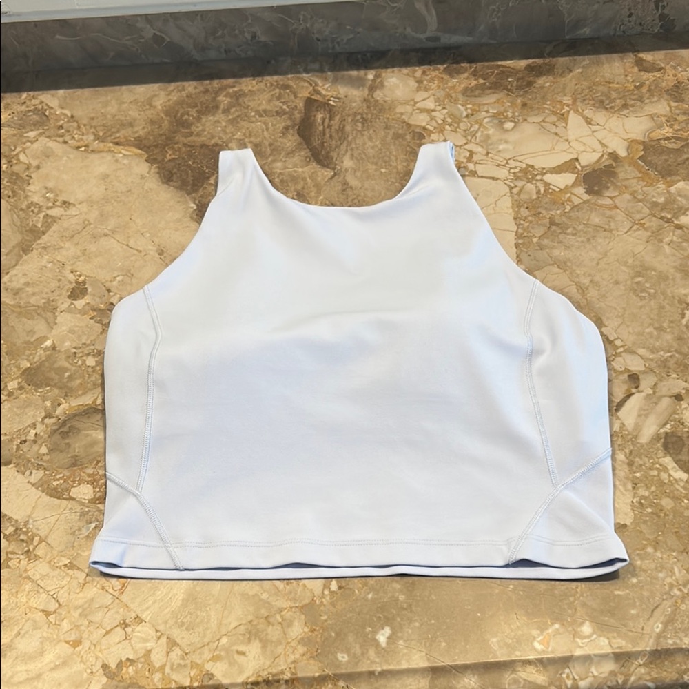 Lululemon Athletica Align High Line Tank Top size 6 starch white blue